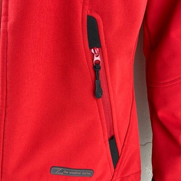 Zorrel The Weather Series Women Red Mock Neck  Fleece Lined Full Zip Jacket M - Picture 6 of 11